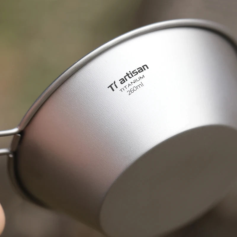 Tiartisan 260ml Titanium Sierra Bowl with Fixed Handle