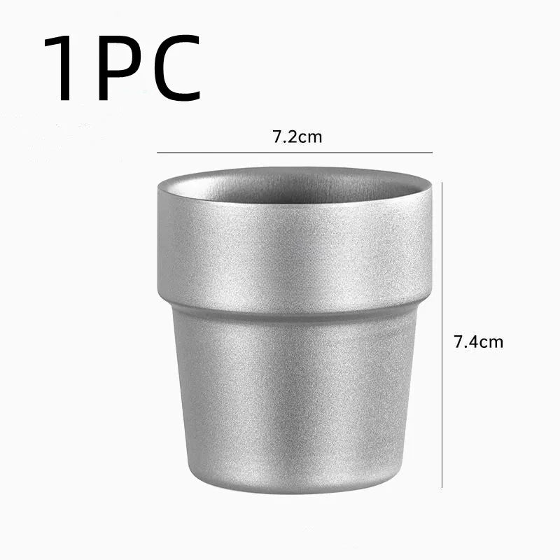 175ml Double Wall Titanium Alloy Cup – Ultra-Light Insulated Mug