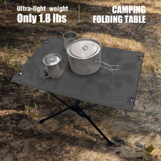 Camping Folding Table – Lightweight Roll-Up Table with 1680D Oxford Top & Aluminum Alloy Frame