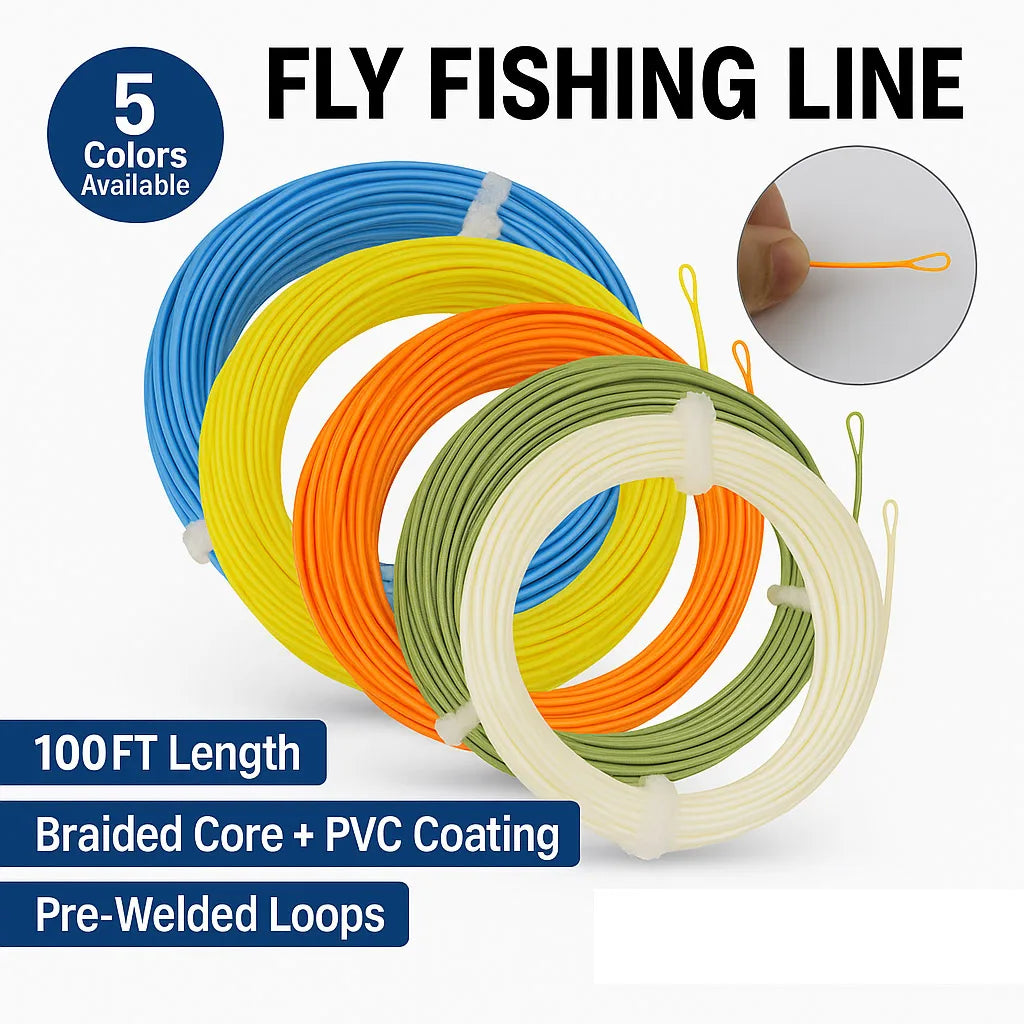 Aventik 100FT Floating Fly Fishing Line – WF1F to WF9F