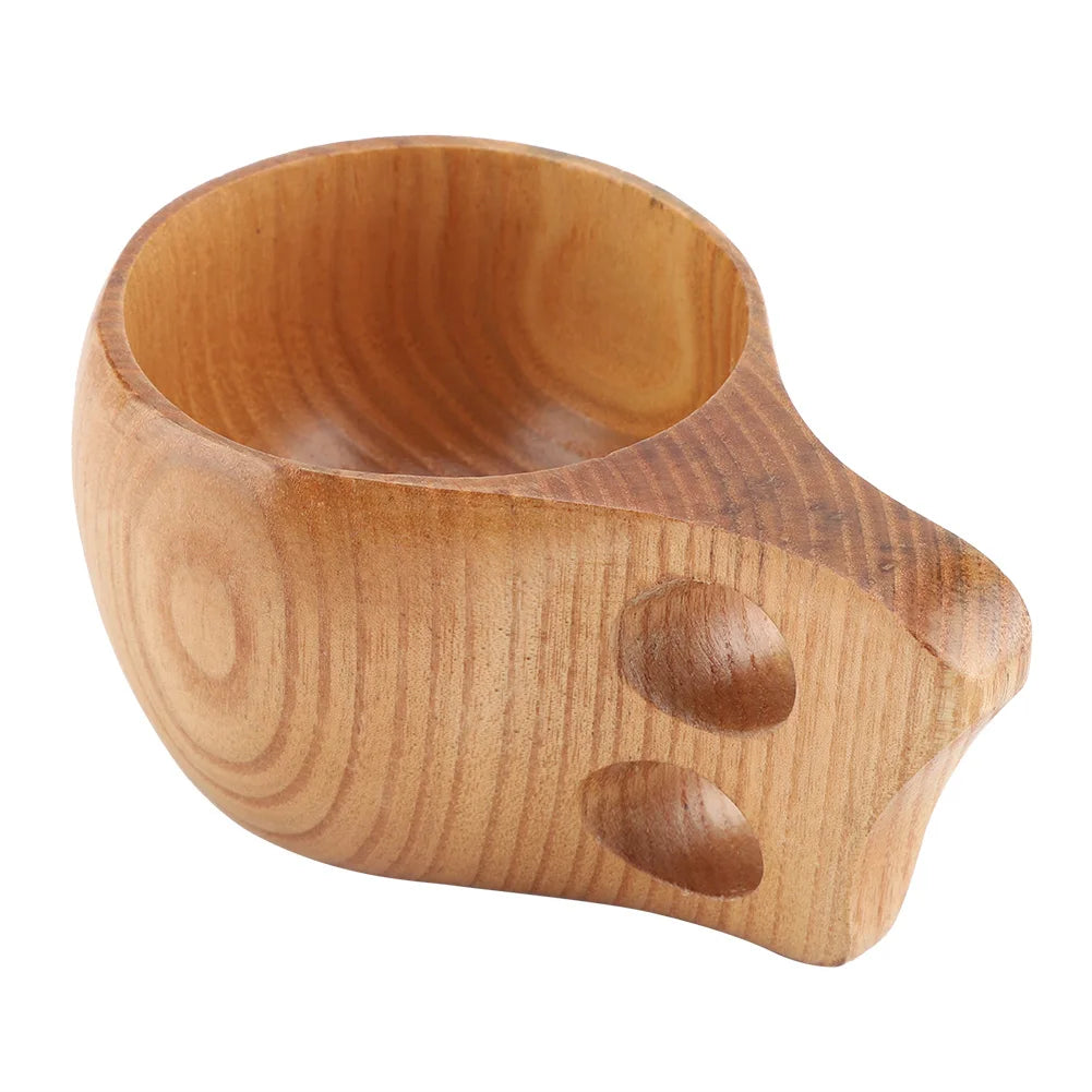 Wooden Coffee Cup – Portable Outdoor Drinking Mug with Handle