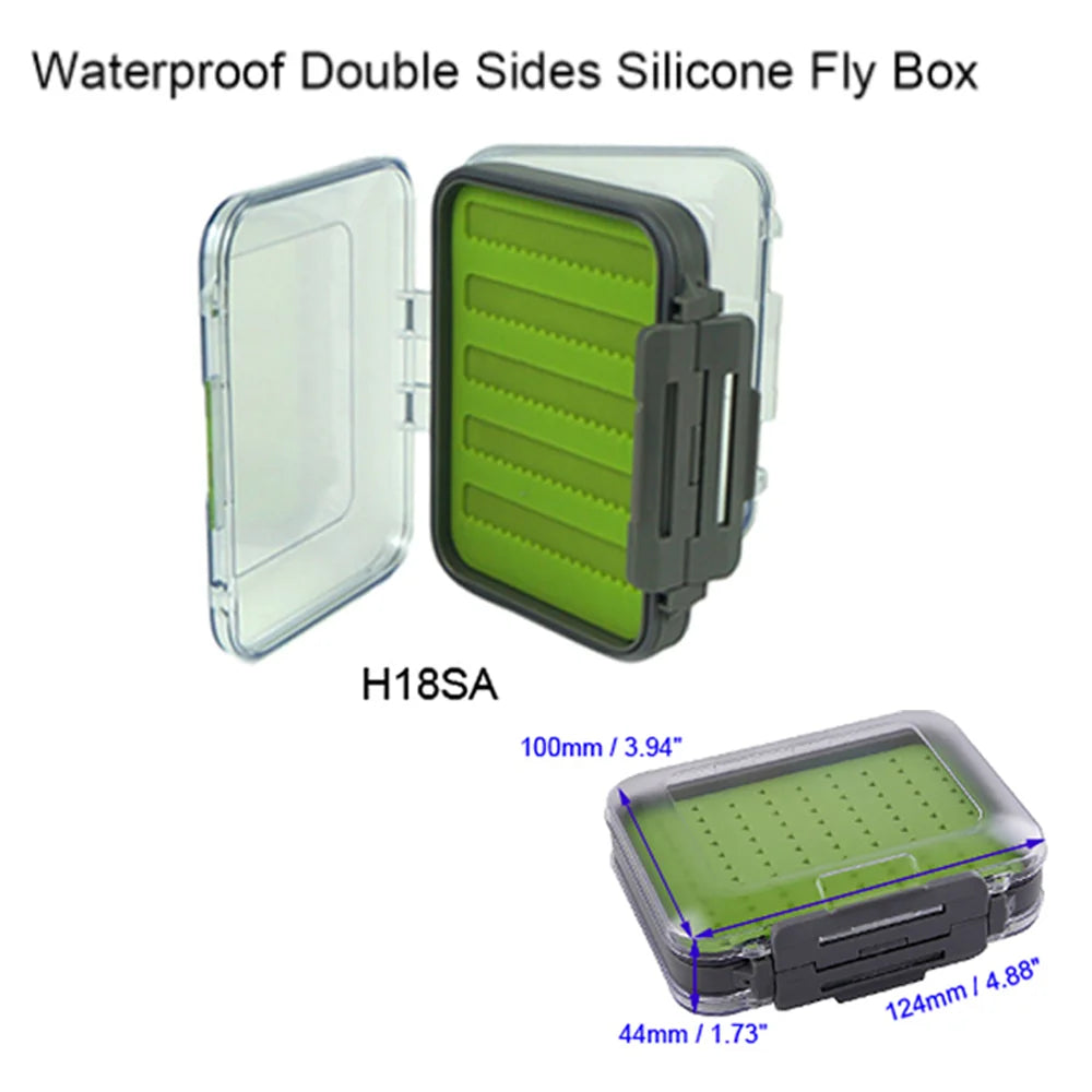 Aventik 100% Waterproof Fly Box Silicone Transparent Fishing Box Fishing Storage
