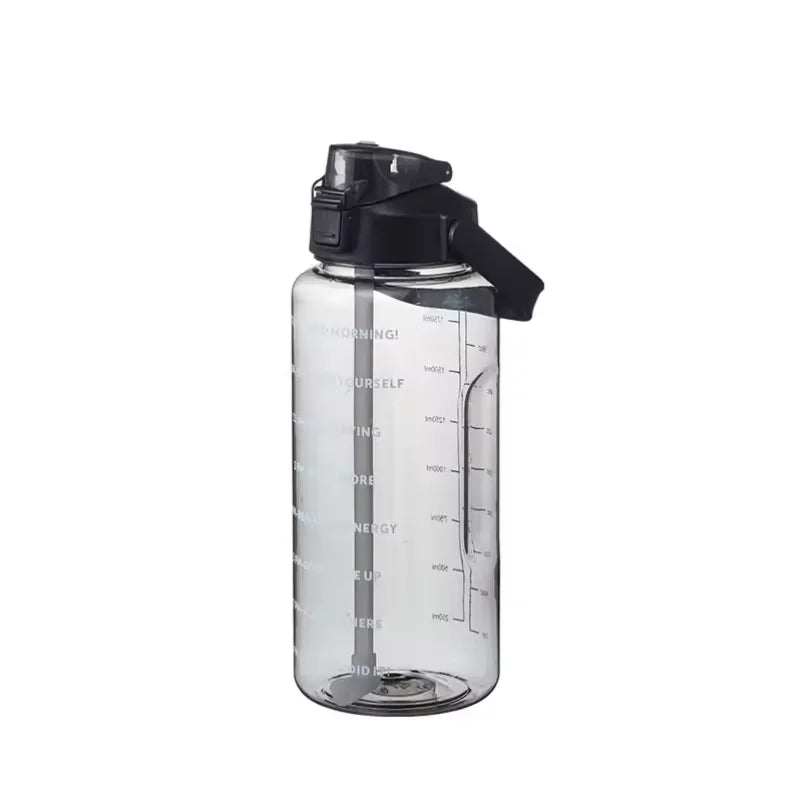 2L Large Capacity Water Bottle with Straw