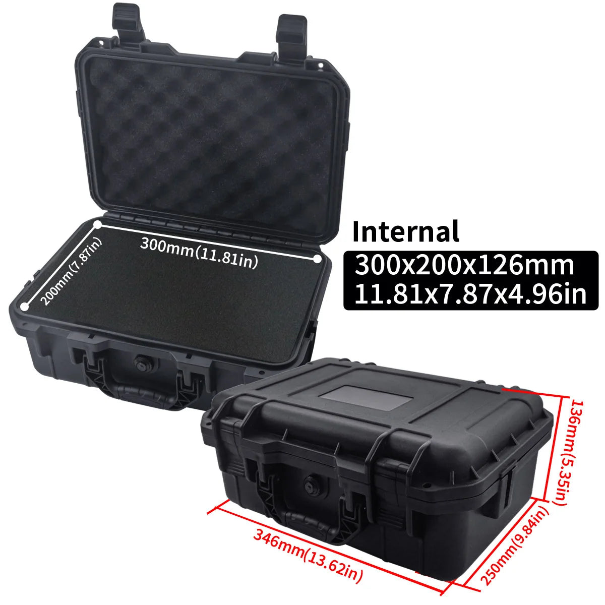 Waterproof Hard Case with Pre-Cut Sponge Storage | Impact-Resistant Case