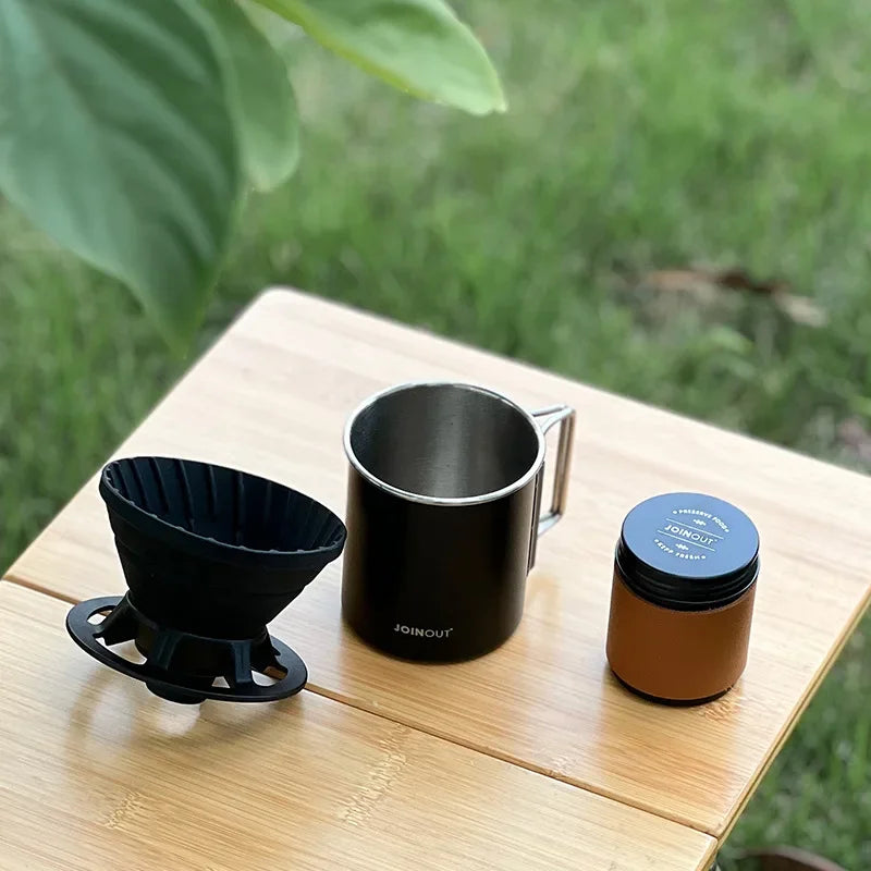 Travel Hand-Brewed Coffee Set — Portable Pour-Over Perfection for Camp, Car, or Trail