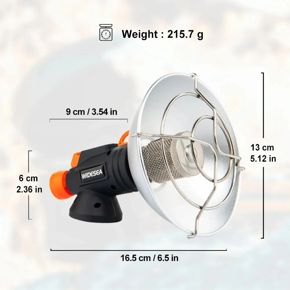Widesea Camping Heater – Portable Stainless Steel Outdoor Fireplace & Gas Burner for Winter Camping, Hiking & Survival