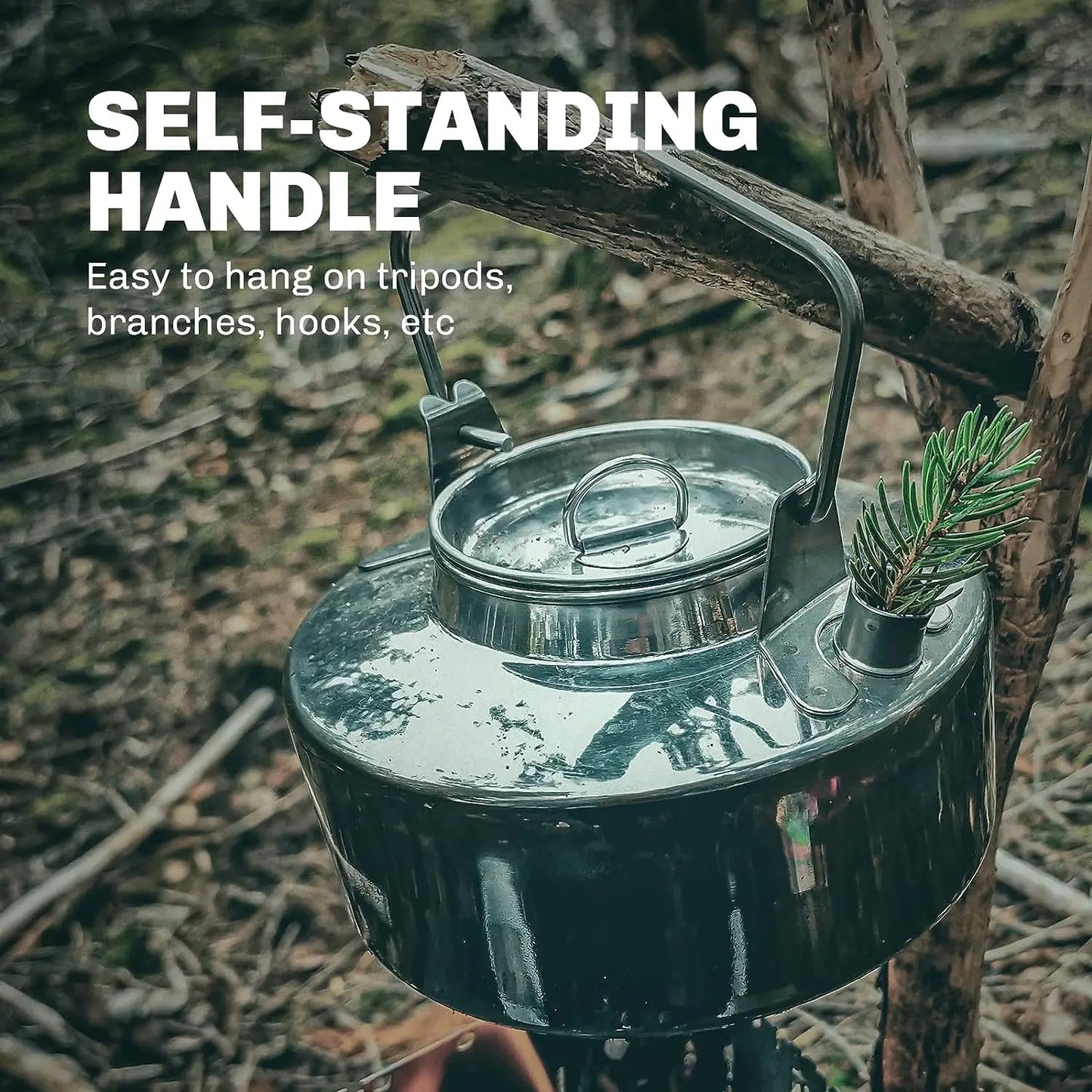 Fire Maple Antarcti Stainless Steel Pot & Kettle Set – 2-Piece Durable Cookware for Bushcraft, Camping & Backpacking