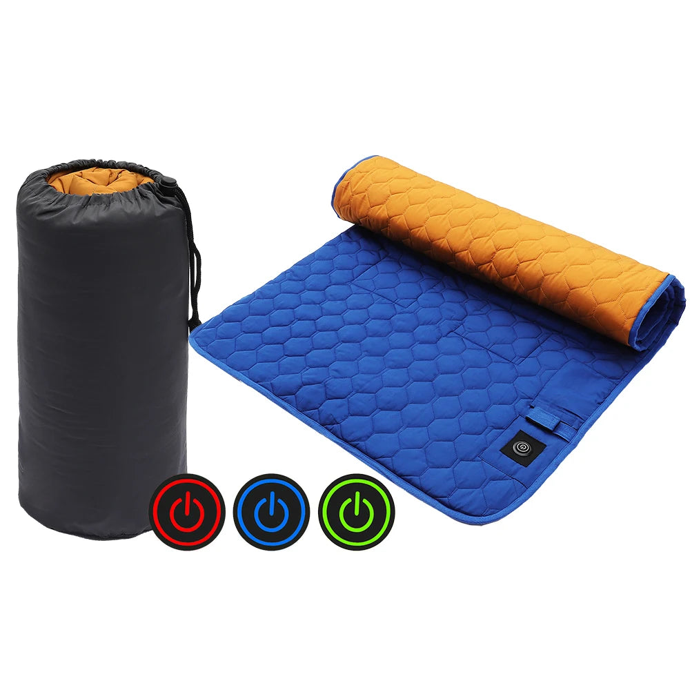 USB Heating Sleeping Mat – Foldable, Temperature-Controlled Pad for Winter Camping & Tent Comfort