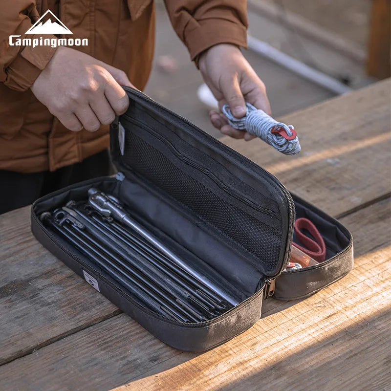 Campingmoon BG-30 Small Camping Tools Storage Bag – Double Layer Tent Gear Handbag