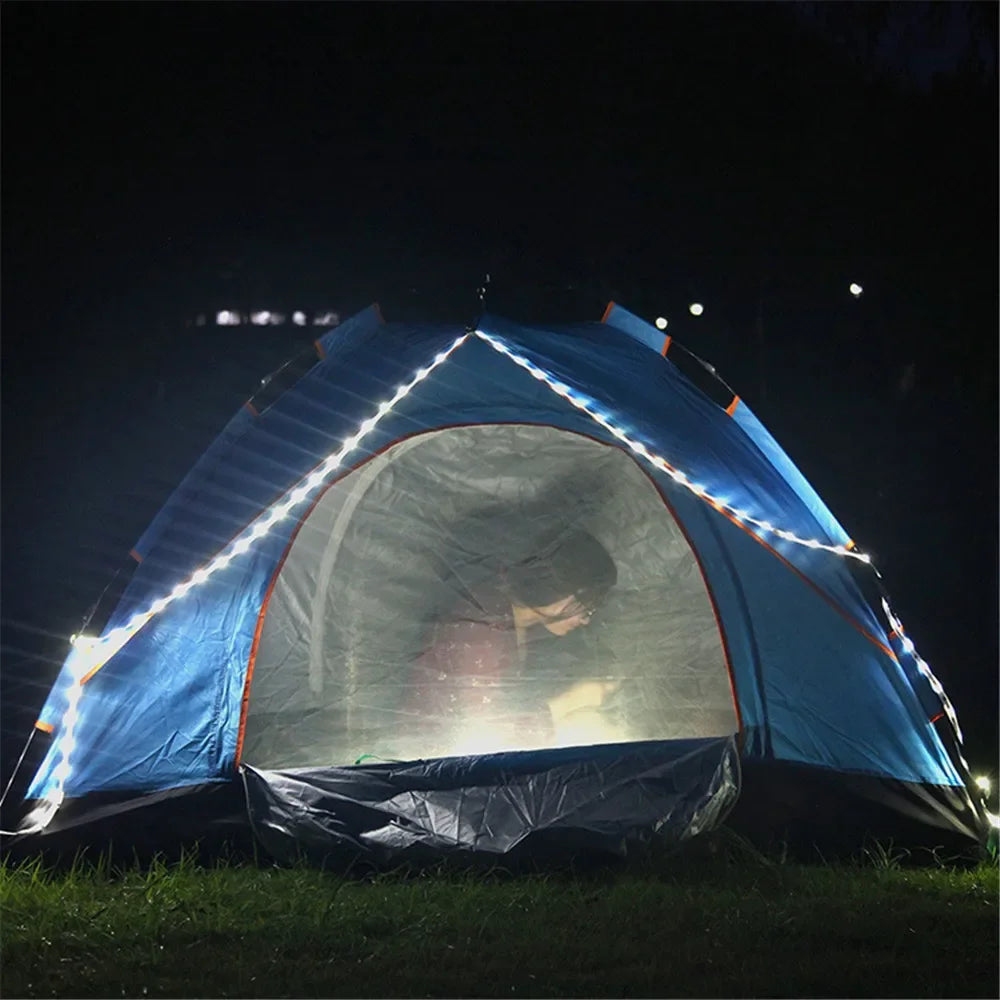 Tent LED Light Strip – Waterproof Warm White Flexible Neon Ribbon for Camping