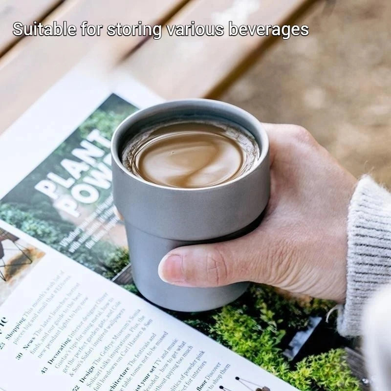 175ml Double Wall Titanium Alloy Cup – Ultra-Light Insulated Mug