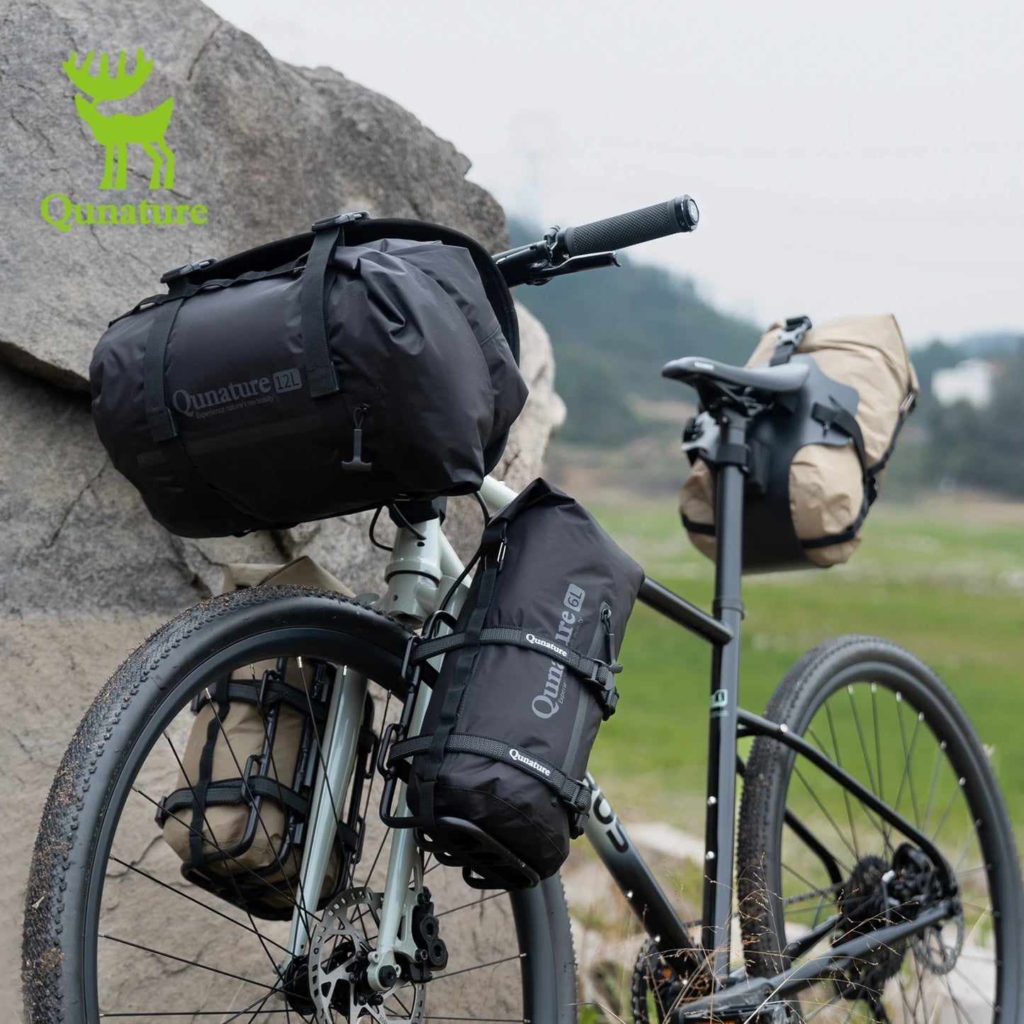 Qunature Bikepacking Bicycle Bags Lightweight Waterproof Compression Bags Shelf Bag Randomly Installed Road Bike Mtb Cycling