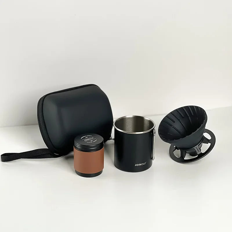 Travel Hand-Brewed Coffee Set — Portable Pour-Over Perfection for Camp, Car, or Trail
