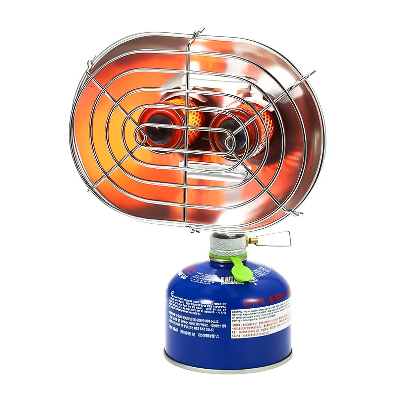 BRS‑H22 Outdoor Space Heater – Portable Double‑Head Infrared Camping Heating Stove with Protective Mesh