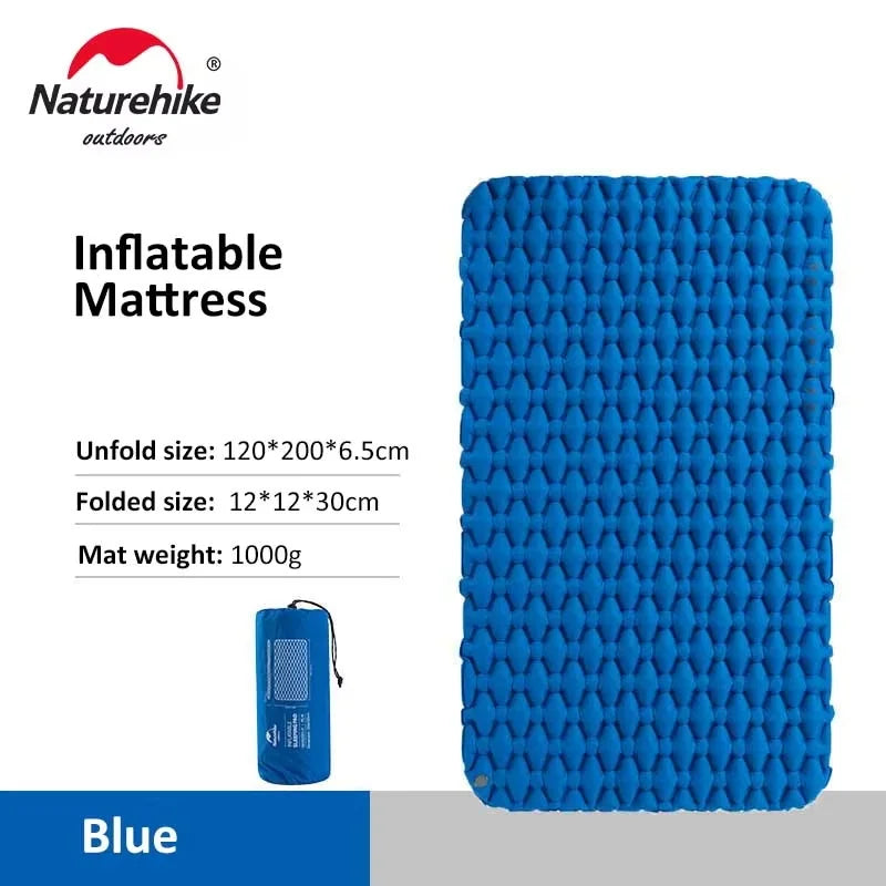 Naturehike Ultralight Double Air Mattress – Inflatable Folding Sleeping Pad for Camping, Hiking