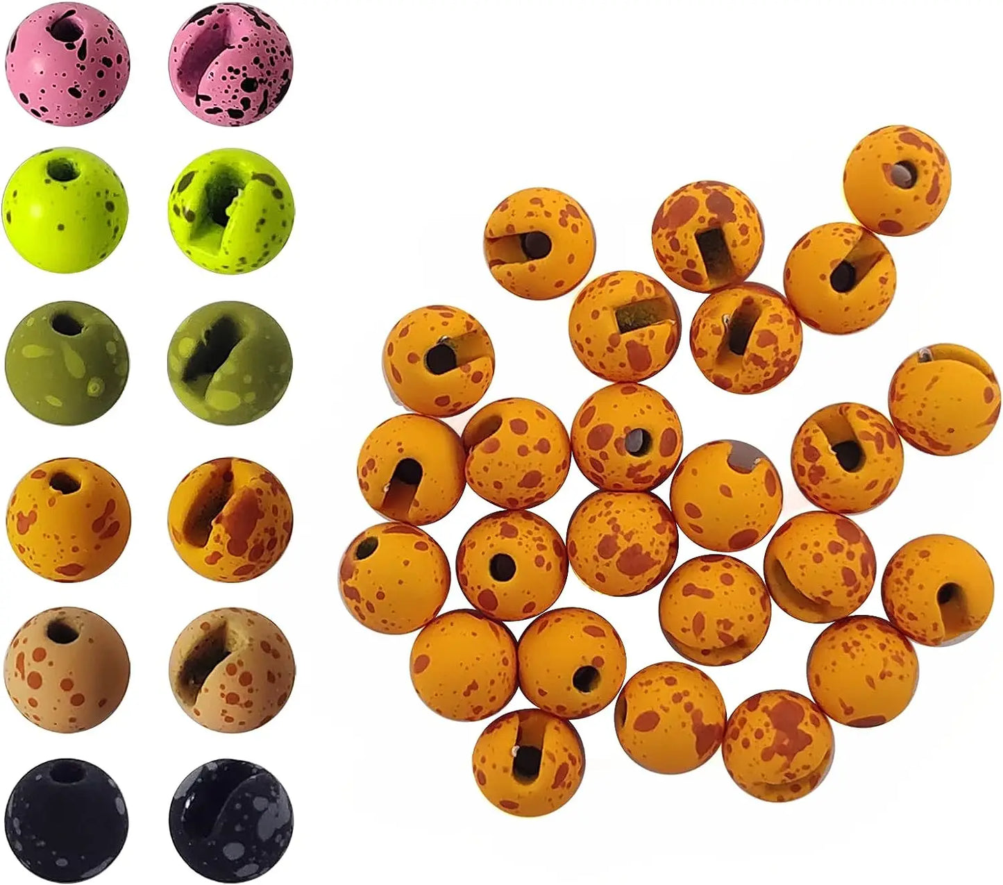 Eupheng 25PC Fly Tying Bead Balls – Nymph Fly Fishing Materials (2.5mm / 3.0mm / 3.5mm / 4.0mm)