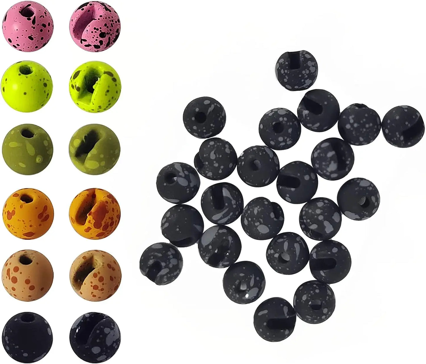 Eupheng 25PC Fly Tying Bead Balls – Nymph Fly Fishing Materials (2.5mm / 3.0mm / 3.5mm / 4.0mm)