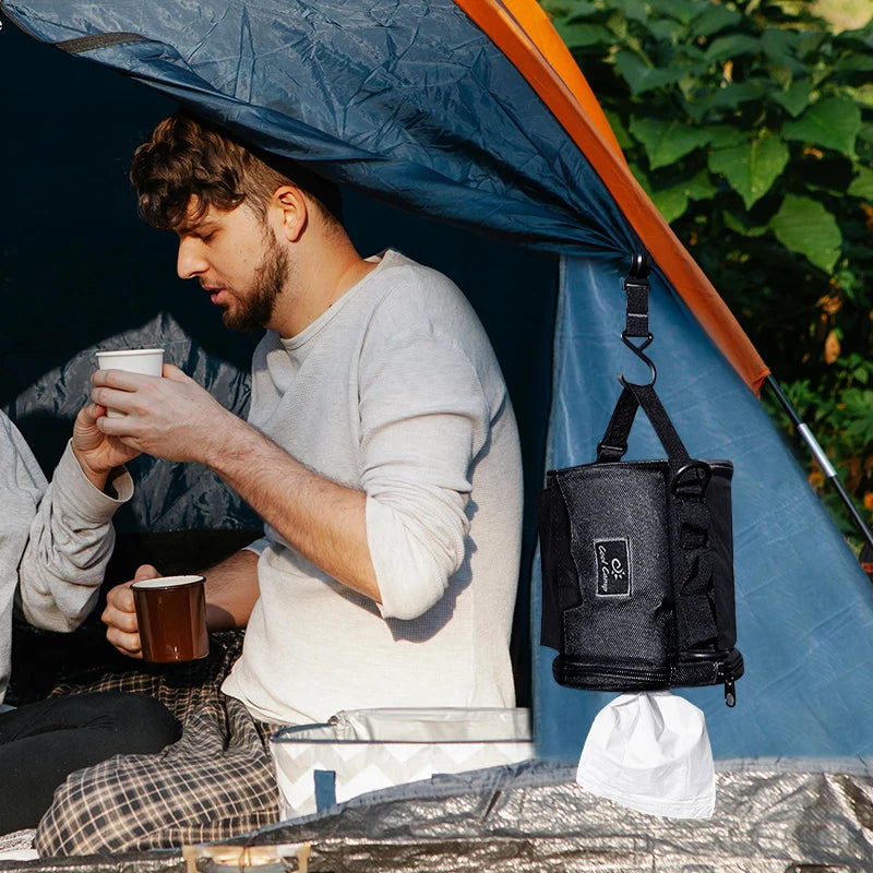 Outdoor Tissue / Toilet paper Case Portable Roll Paper Storage Bag with Hook for Hanging