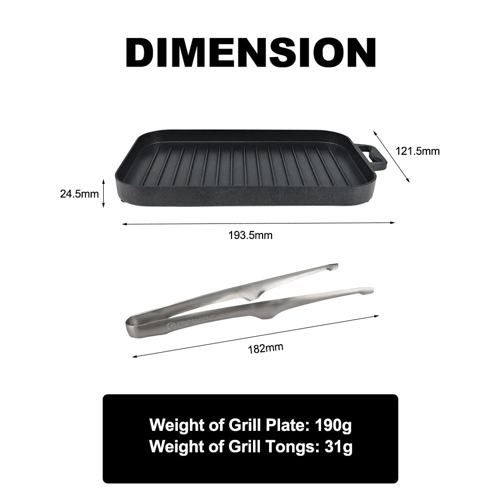 FireMaple Mini Grill Plate Set — Compact Powerhouse for Outdoor Grilling