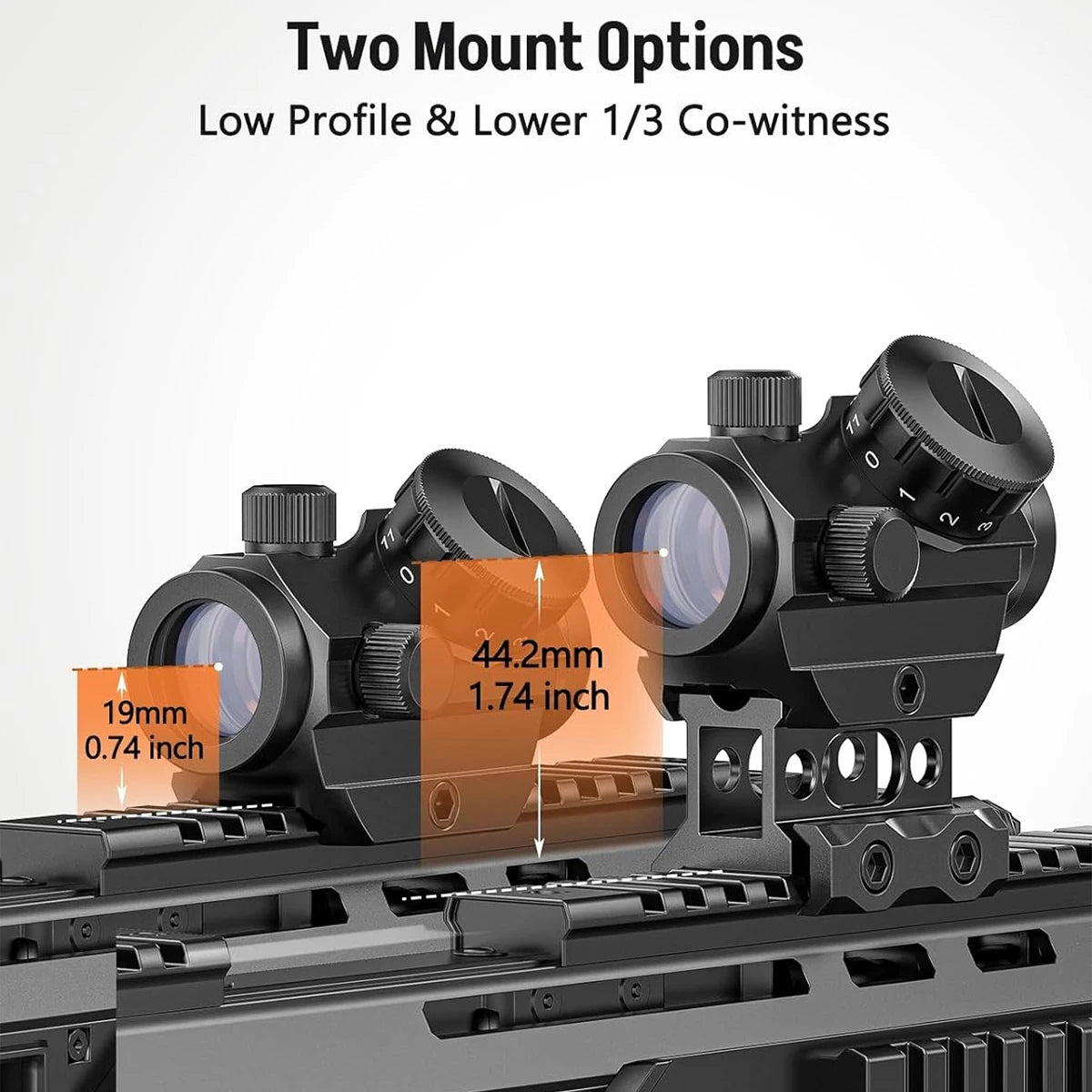2 MOA Red Dot Sight – 1×25mm Reflex Optic