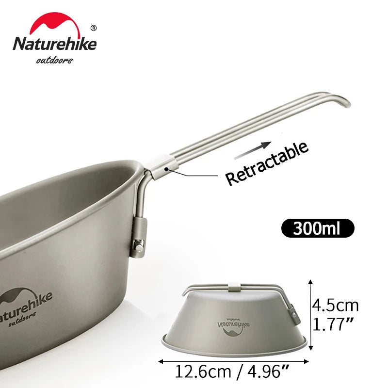 Naturehike Titanium Cup Camping Mug – Ultralight Tableware for Travel, Hiking & Outdoor Cooking