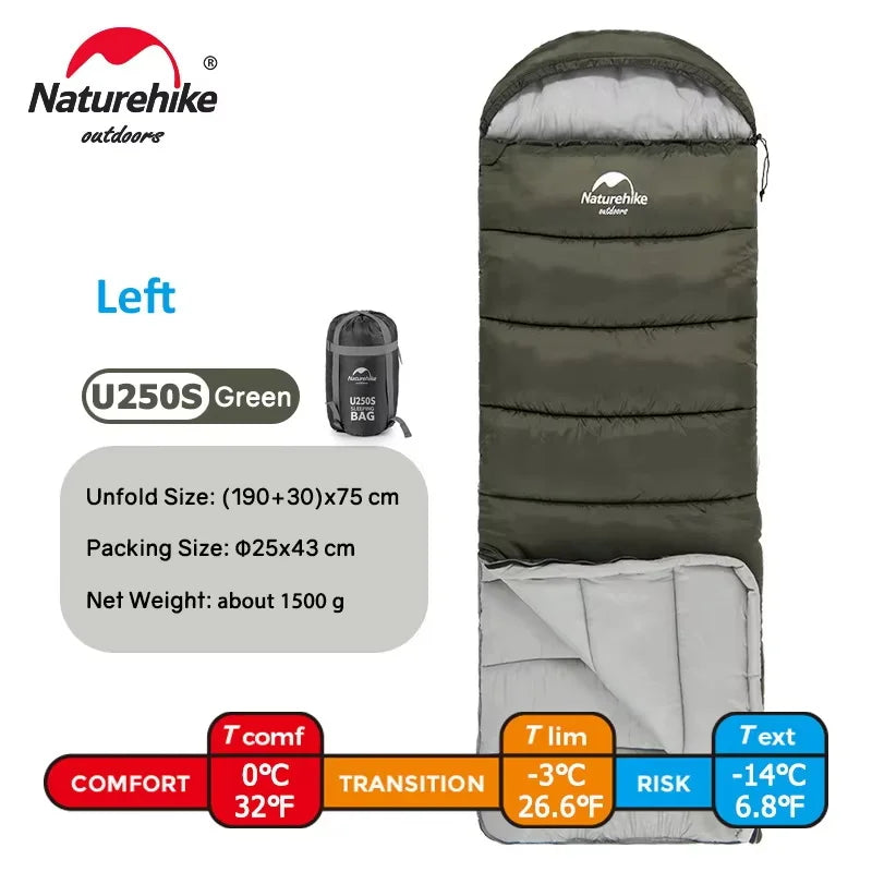 ❄️ Naturehike Ultralight Winter Cotton Sleeping Bag – Spliceable Double Sleeping Bag for Cold Weather Camping