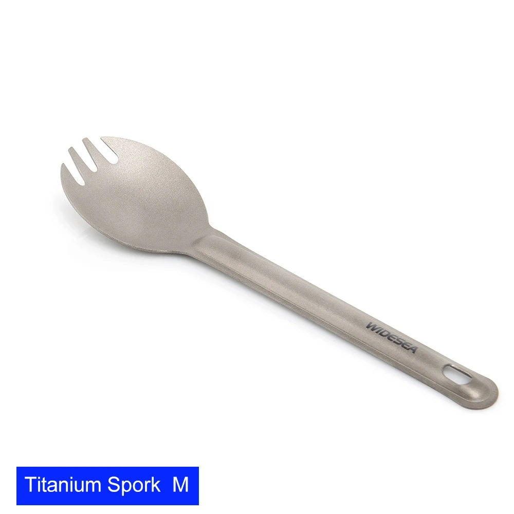 Titanium Spork & Spoon – Ultralight Tableware for Outdoor Dining