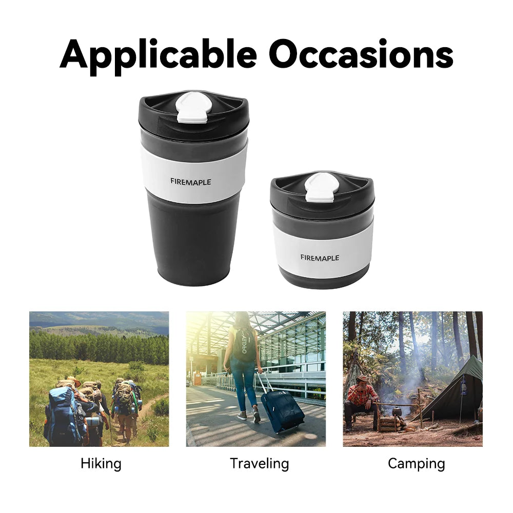 ☕ Fire Maple Silicone Collapsible Coffee Cup (350ml)