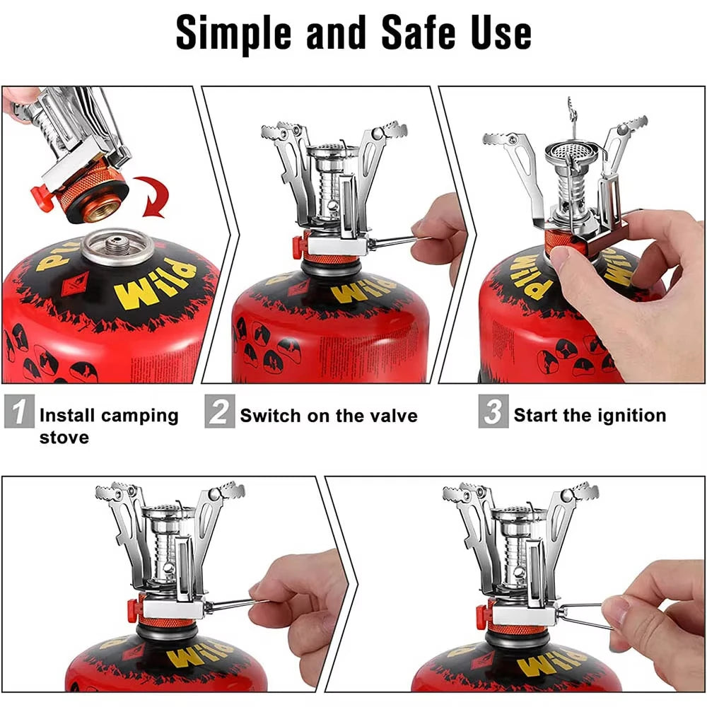 Ultralight Portable Camping Stove – Adjustable Valve for Backpacking & Outdoor Adventures