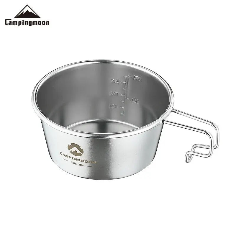 CAMPINGMOON Outdoors S360 Large Capacity Stainless Steel Syrah Cup & Bowl – 450ml