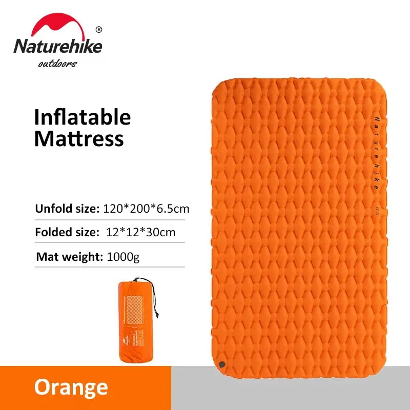 Naturehike Ultralight Double Air Mattress – Inflatable Folding Sleeping Pad for Camping, Hiking