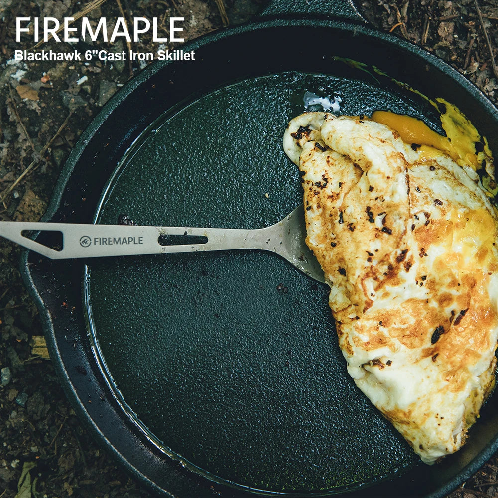 Fire-Maple Blackhawk 6'' Cast Iron Skillet – Skillet for Outdoor Cooking