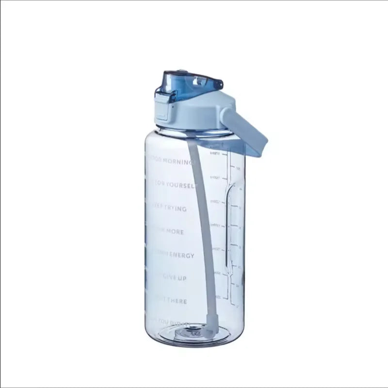 2L Large Capacity Water Bottle with Straw