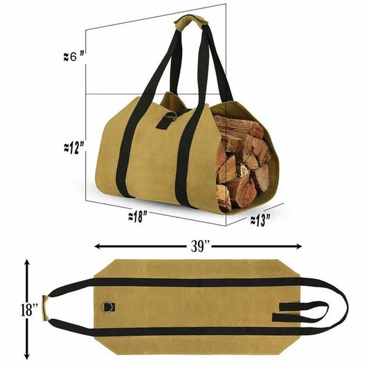 Large Capacity Firewood Storage Bag – Waterproof, Scratch-Resistant & Built for the Outdoors