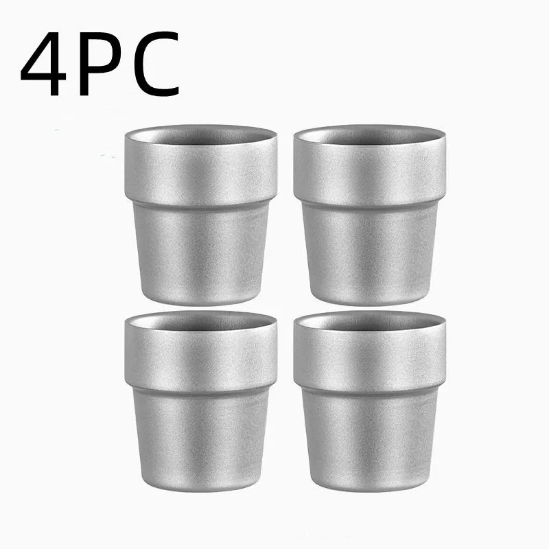 175ml Double Wall Titanium Alloy Cup – Ultra-Light Insulated Mug