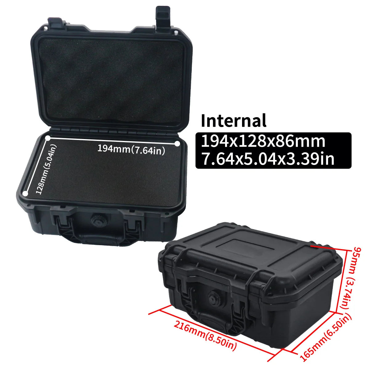 Waterproof Hard Case with Pre-Cut Sponge Storage | Impact-Resistant Case