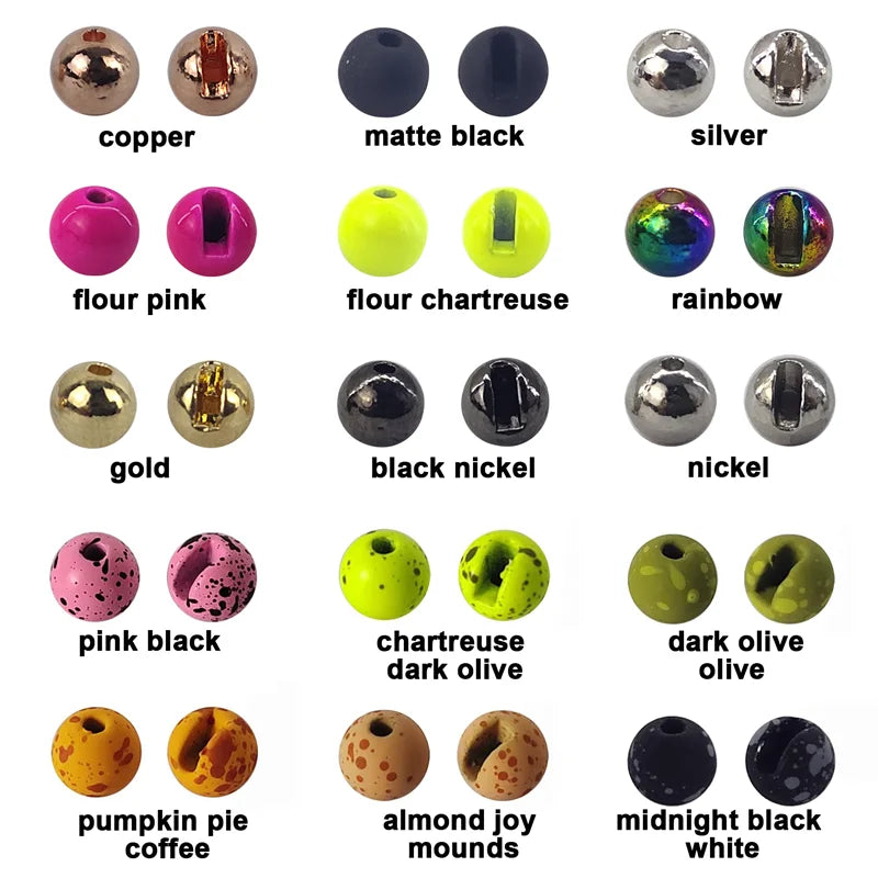 Eupheng 25PC Fly Tying Bead Balls – Nymph Fly Fishing Materials (2.5mm / 3.0mm / 3.5mm / 4.0mm)