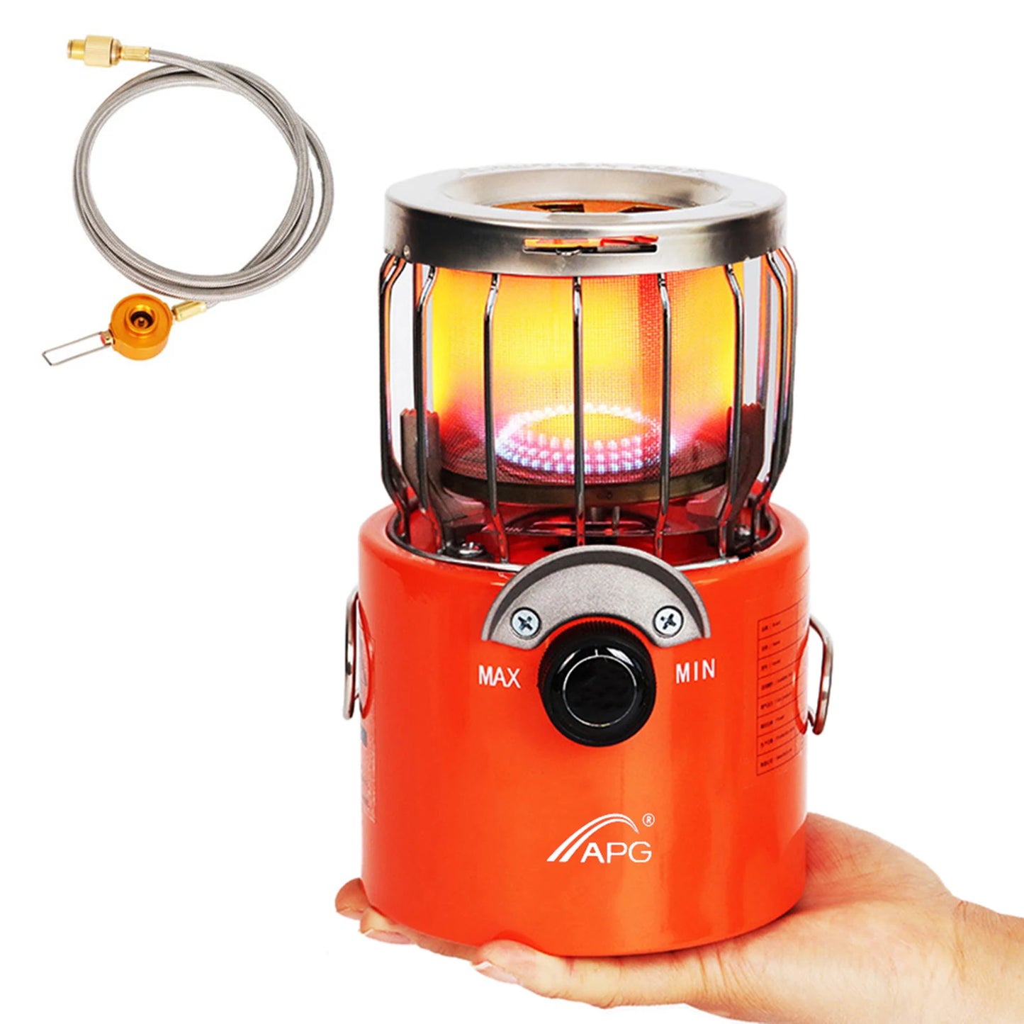 Portable 2000W Gas Heater with 1M Gas Pipe – Outdoor Camping Stove & Heater for Ice Fishing, Hiking, and Tents
