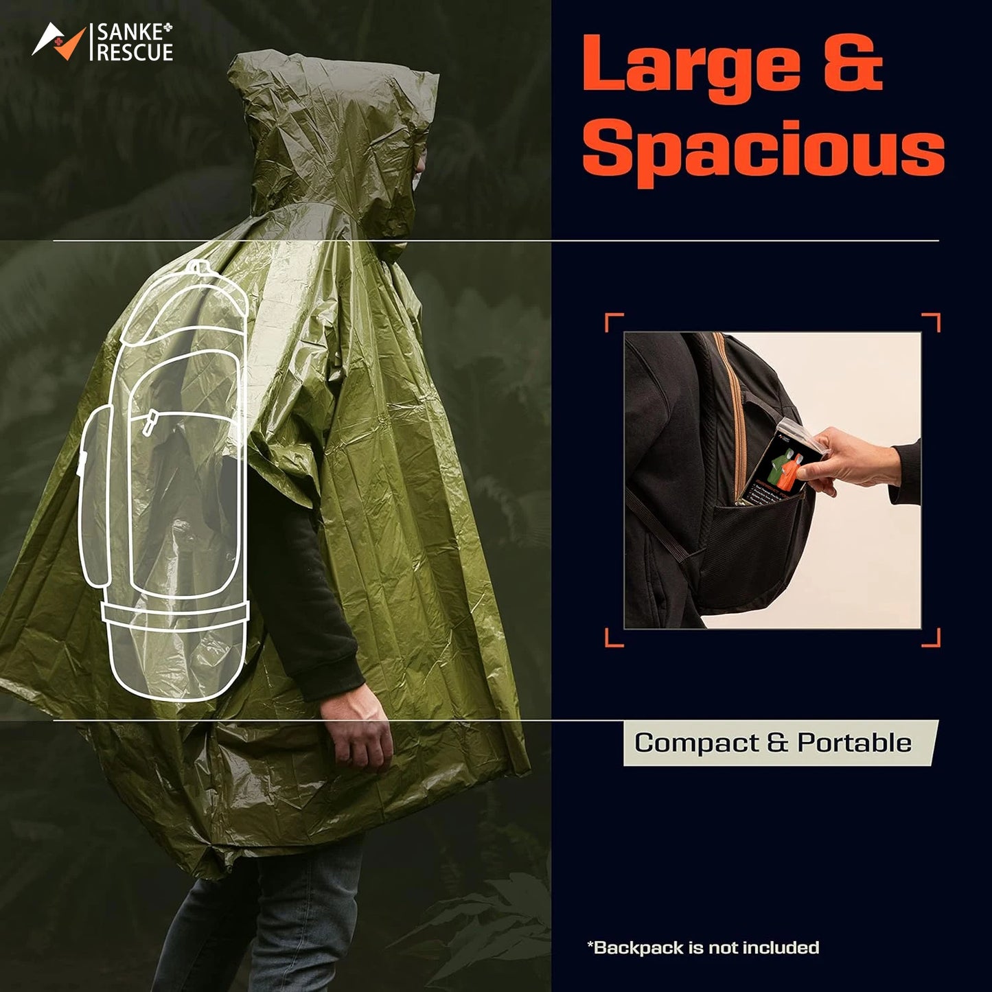 Emergency Waterproof Raincoat – Poncho