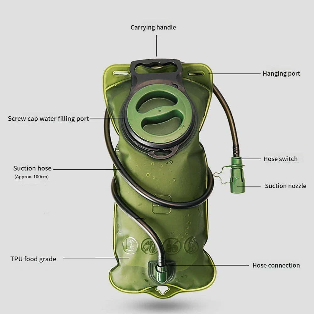 Water Bladder Hydration Backpack – 2L Large Capacity EVA Reservoir for Outdoor Adventures