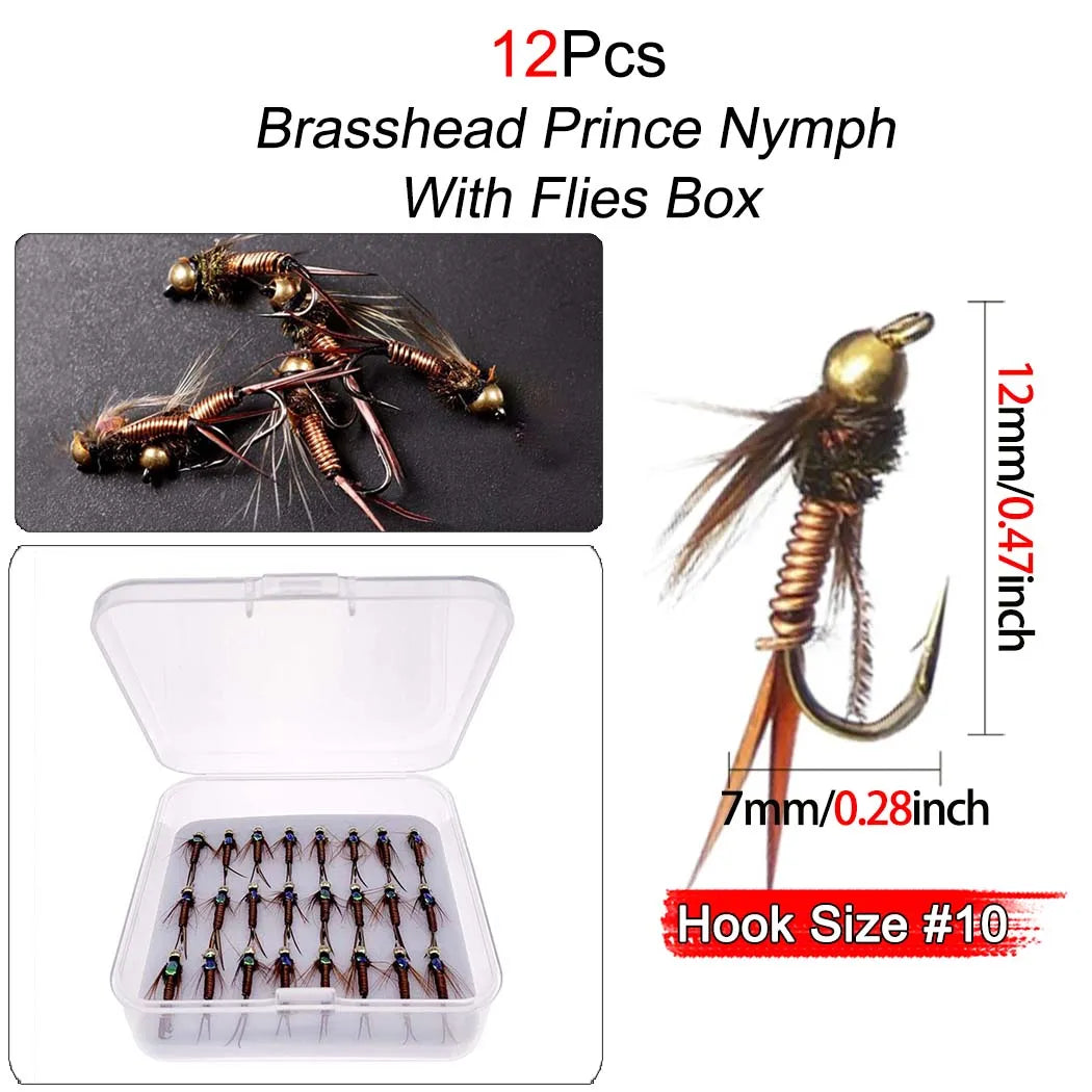 Fast Sinking Tungsten Bead Head Nymph – 6/12/24 Pcs Box
