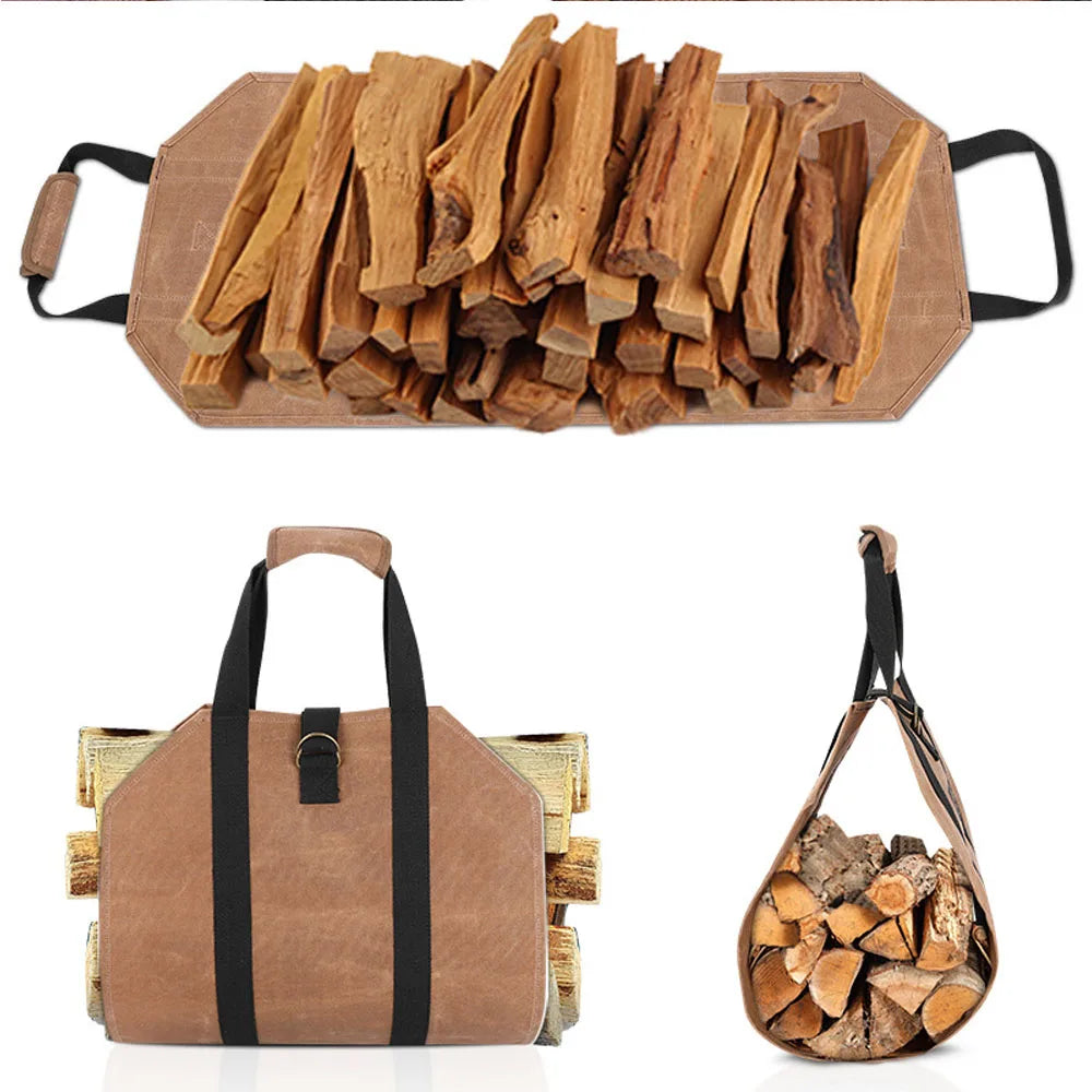 Large Capacity Firewood Storage Bag – Waterproof, Scratch-Resistant & Built for the Outdoors