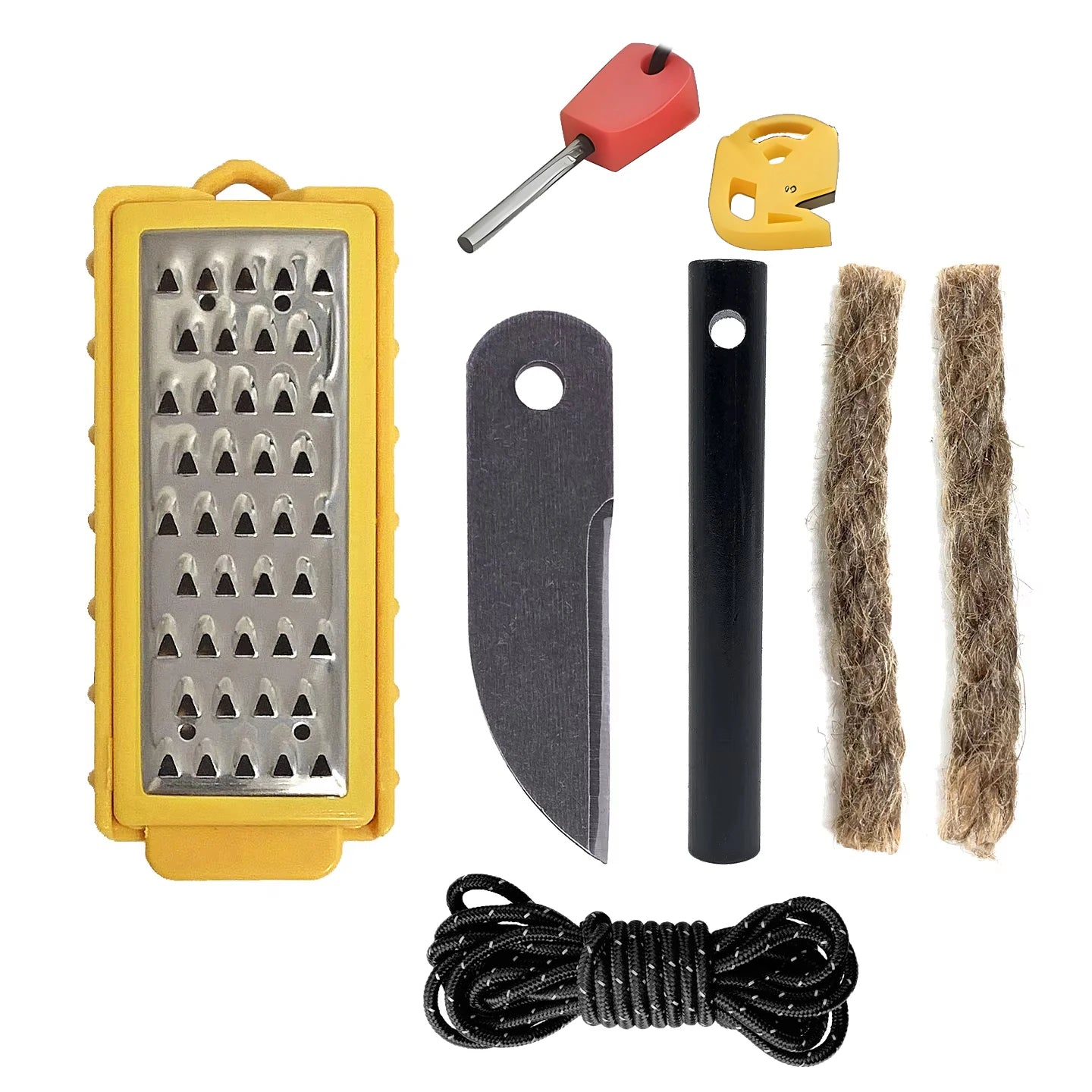 NEW Outdoor Camping Flint Set – Fire Starter & Tinder Maker Wilderness Survival EDC Tool Pack