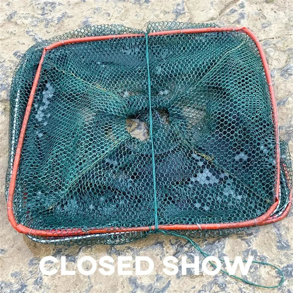 Collapsible Cast Net - Durable Nylon Mesh | Fine Trap for Crab, Shrimp &amp; Crayfish