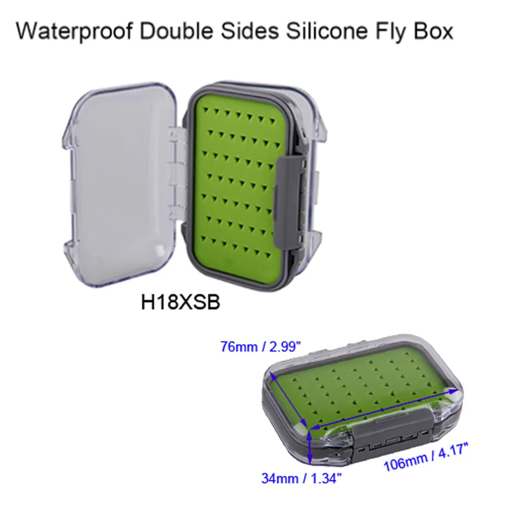Aventik 100% Waterproof Fly Box Silicone Transparent Fishing Box Fishing Storage
