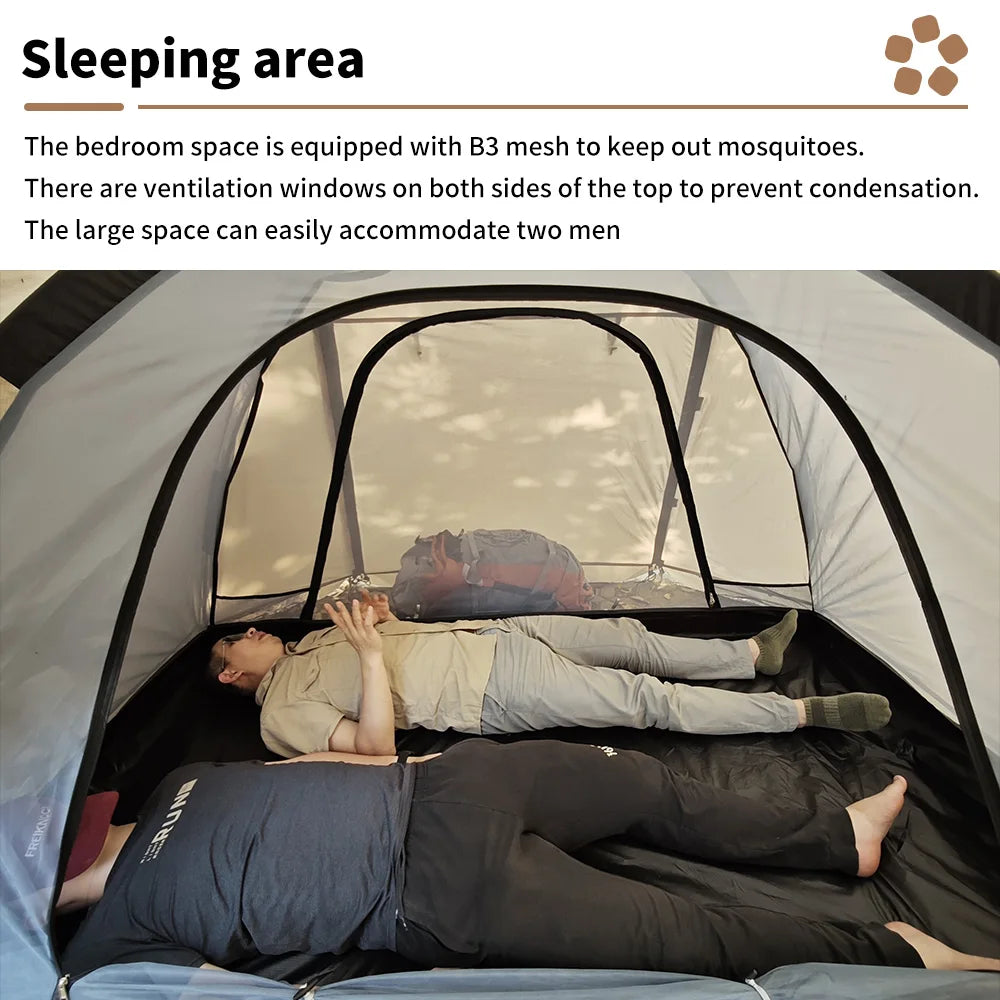 Top Lander Fireproof Hot Tent – 2-Person Waterproof Extended Dome Tent with Stove Jack & Snow Skirt