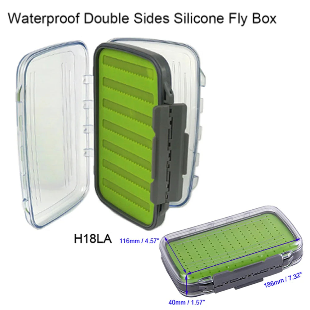 Aventik 100% Waterproof Fly Box Silicone Transparent Fishing Box Fishing Storage