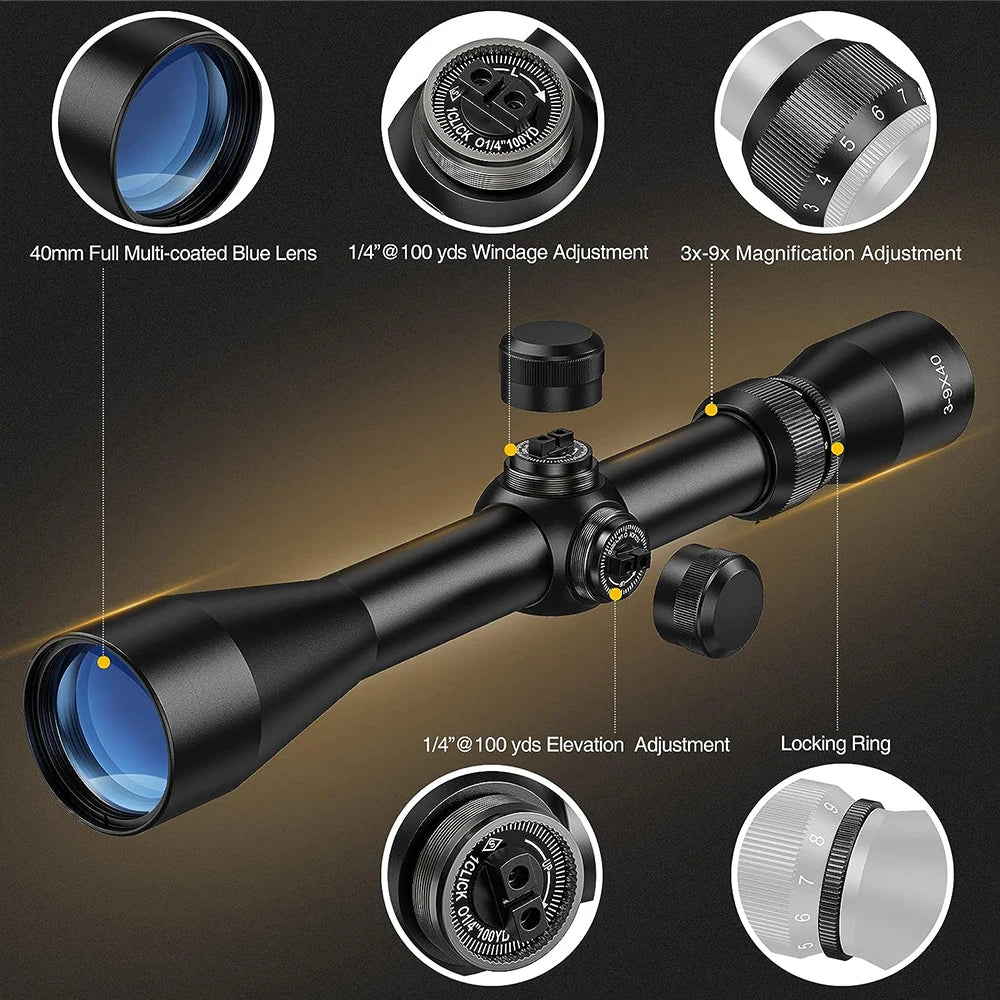 3‑9×40 Variable Power Hunting Scope