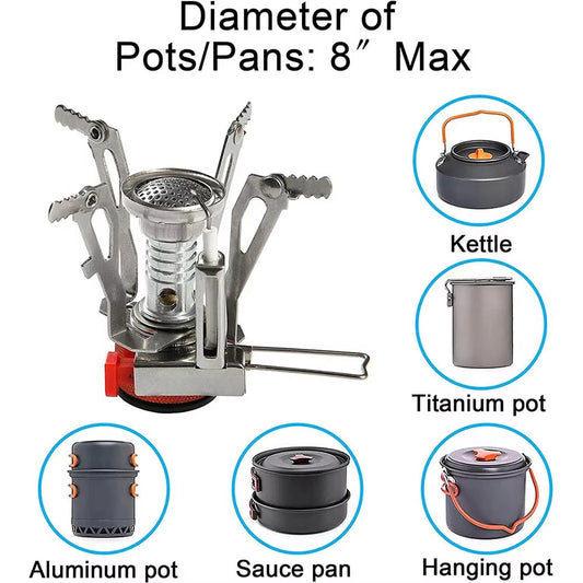 Ultralight Portable Camping Stove – Adjustable Valve for Backpacking & Outdoor Adventures