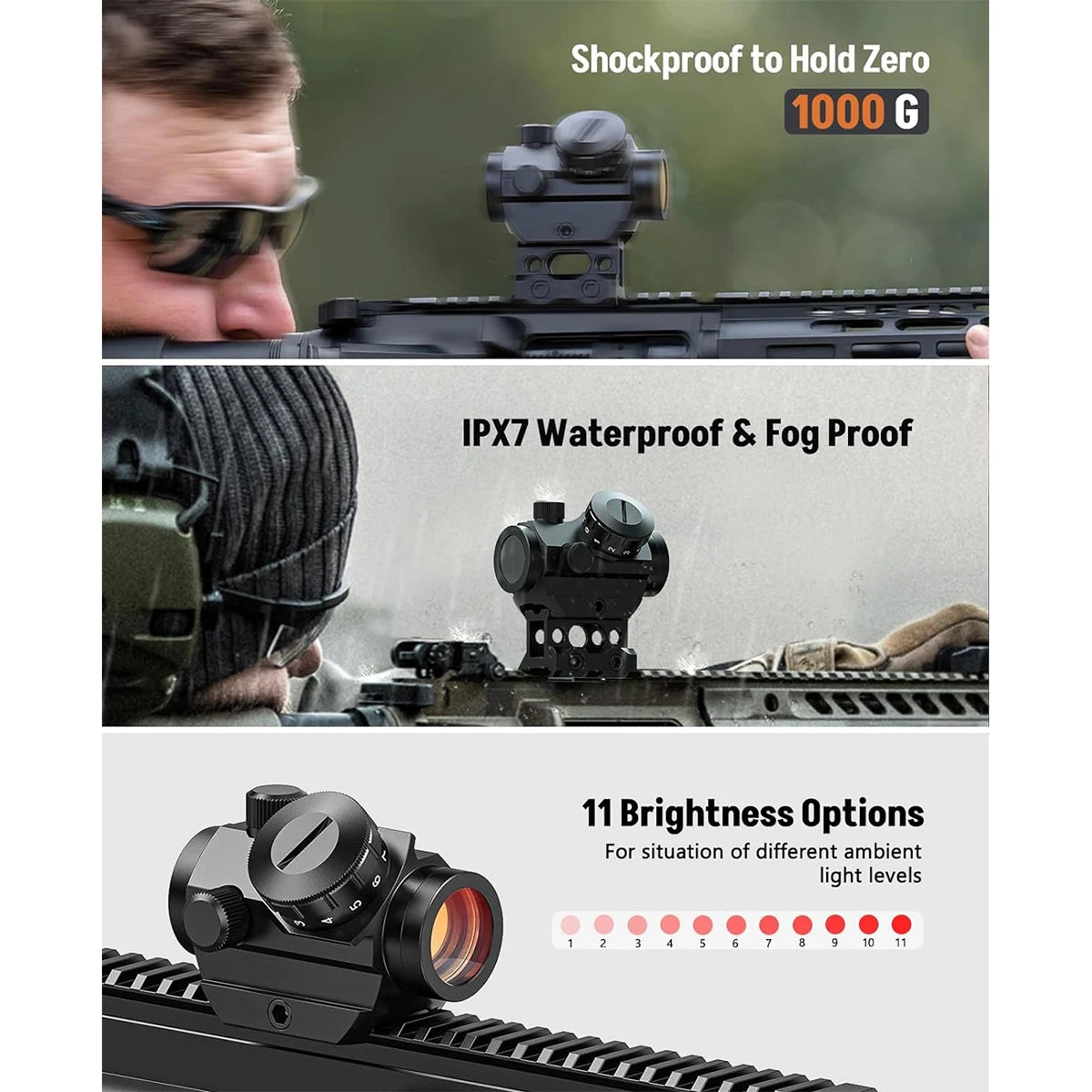 2 MOA Red Dot Sight – 1×25mm Reflex Optic